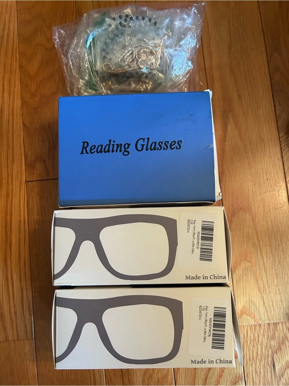 Blue light and reading glasses bundle with cases, wipes, and  chains!